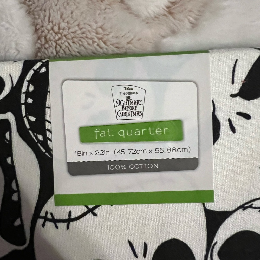 Disney Black and White Nightmare Before Christmas Fabric